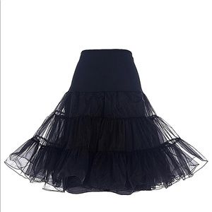 Black mesh crinoline/petticoat